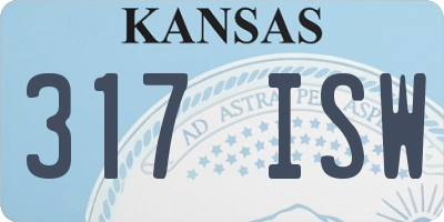 KS license plate 317ISW