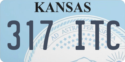 KS license plate 317ITC