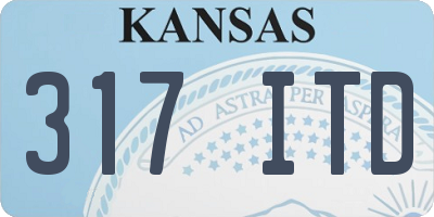 KS license plate 317ITD