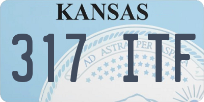 KS license plate 317ITF