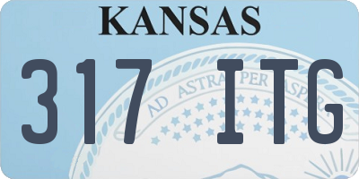 KS license plate 317ITG