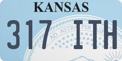 KS license plate 317ITH