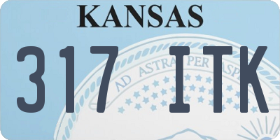 KS license plate 317ITK