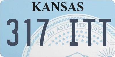 KS license plate 317ITT