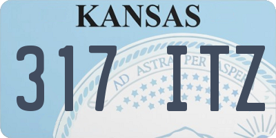 KS license plate 317ITZ