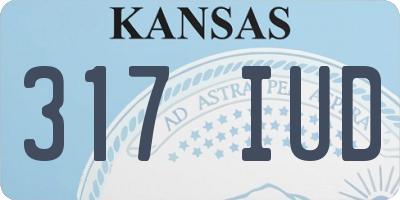 KS license plate 317IUD