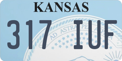 KS license plate 317IUF
