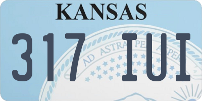 KS license plate 317IUI