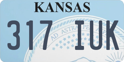 KS license plate 317IUK