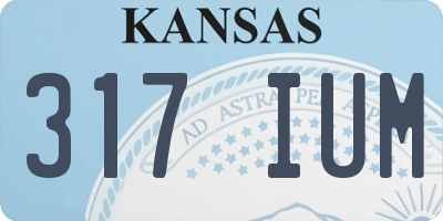 KS license plate 317IUM