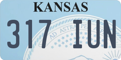 KS license plate 317IUN