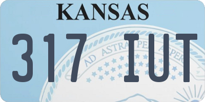 KS license plate 317IUT