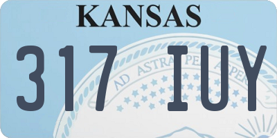 KS license plate 317IUY