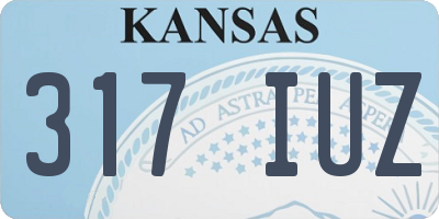 KS license plate 317IUZ