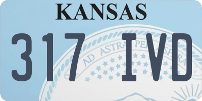 KS license plate 317IVD