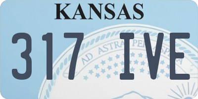 KS license plate 317IVE