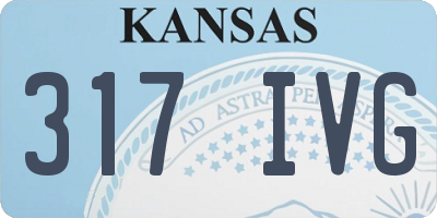 KS license plate 317IVG