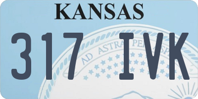 KS license plate 317IVK