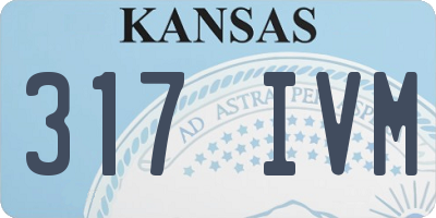 KS license plate 317IVM