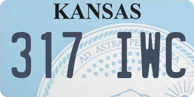 KS license plate 317IWC