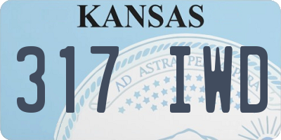 KS license plate 317IWD