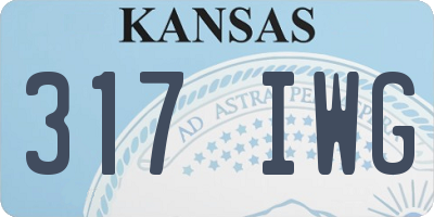KS license plate 317IWG