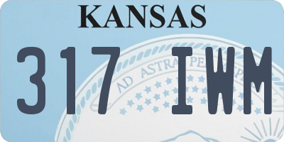 KS license plate 317IWM
