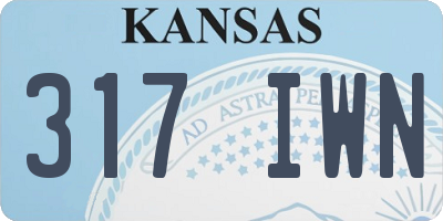 KS license plate 317IWN