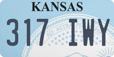 KS license plate 317IWY