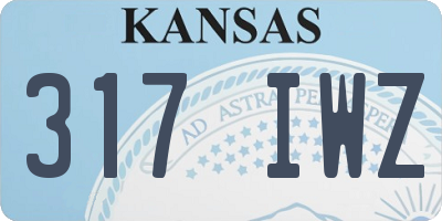 KS license plate 317IWZ