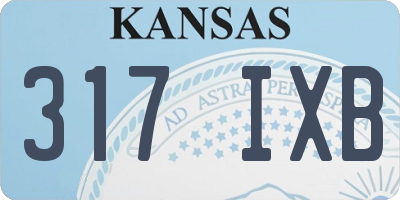 KS license plate 317IXB