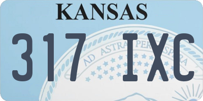 KS license plate 317IXC