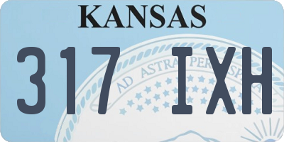 KS license plate 317IXH
