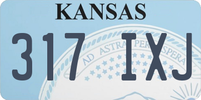 KS license plate 317IXJ