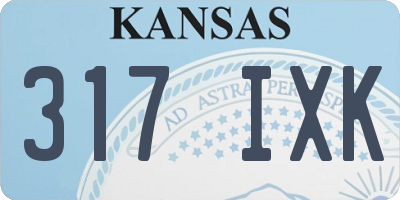 KS license plate 317IXK