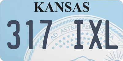 KS license plate 317IXL