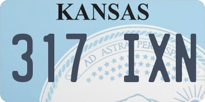 KS license plate 317IXN