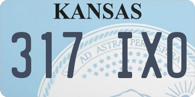 KS license plate 317IXO
