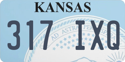 KS license plate 317IXQ