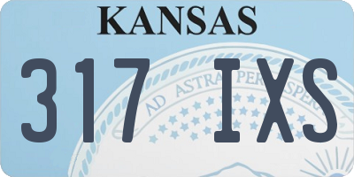 KS license plate 317IXS