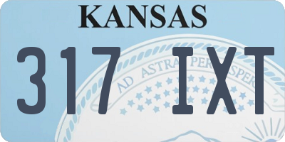 KS license plate 317IXT