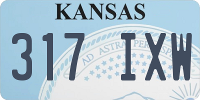 KS license plate 317IXW