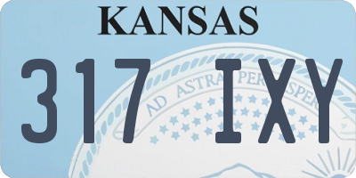 KS license plate 317IXY