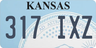 KS license plate 317IXZ