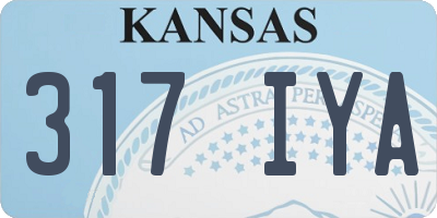 KS license plate 317IYA