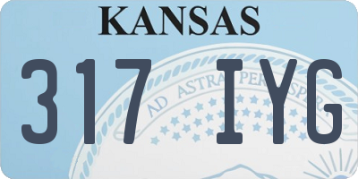 KS license plate 317IYG