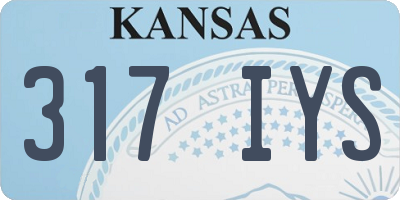 KS license plate 317IYS