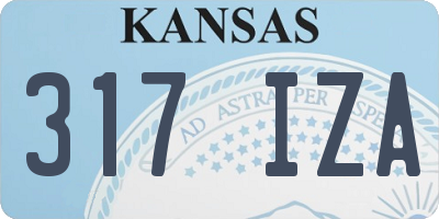 KS license plate 317IZA