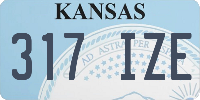 KS license plate 317IZE