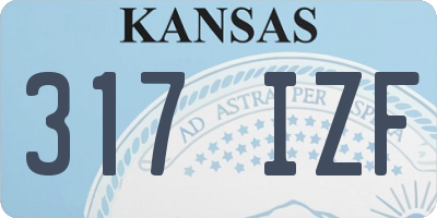 KS license plate 317IZF